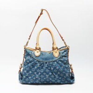 LOUIS VUITTON Neo Cabby Denim Monogram Shoulder Bag Blue